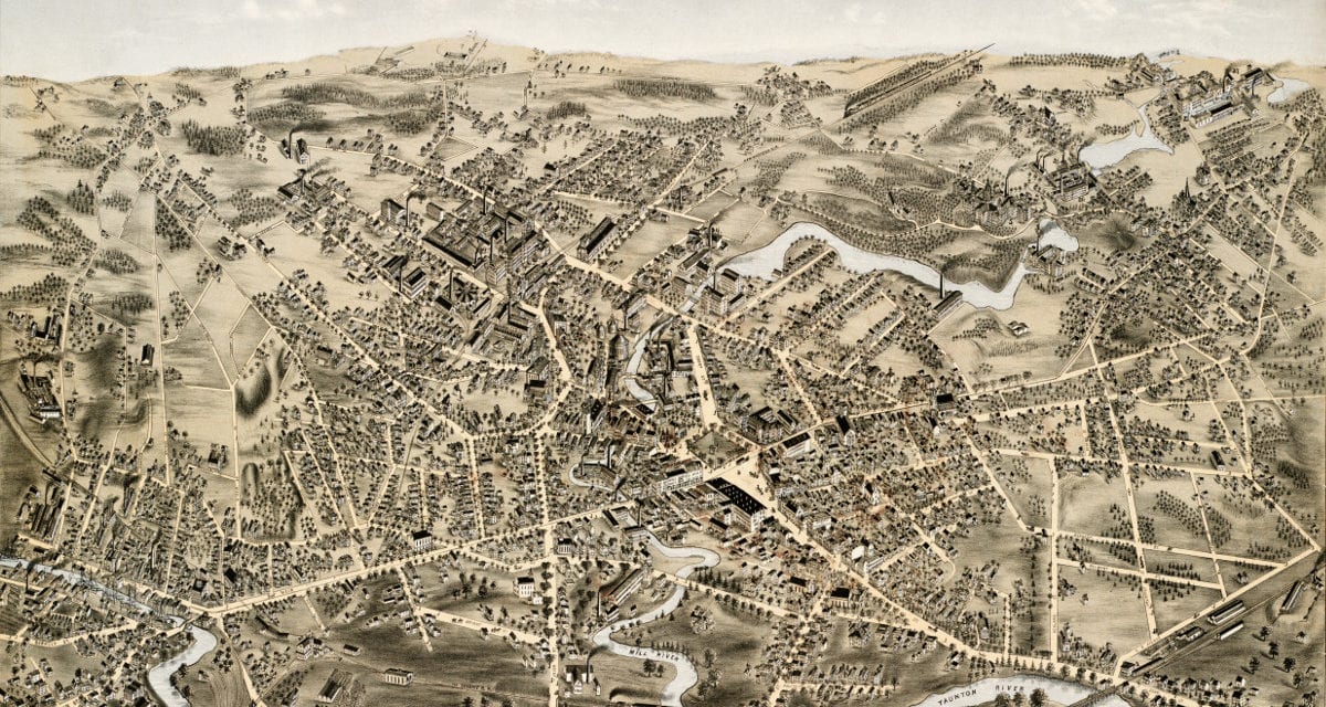 Amazingly detailed map of Taunton, MA from 1875