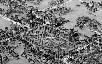 Beautifully restored map of Guilford, Connecticut from 1881