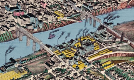 Beautifully restored map of Nashville, Tennessee from 1888