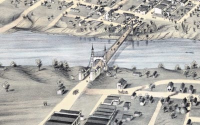 Beautifully restored map of Waco, Texas from 1873