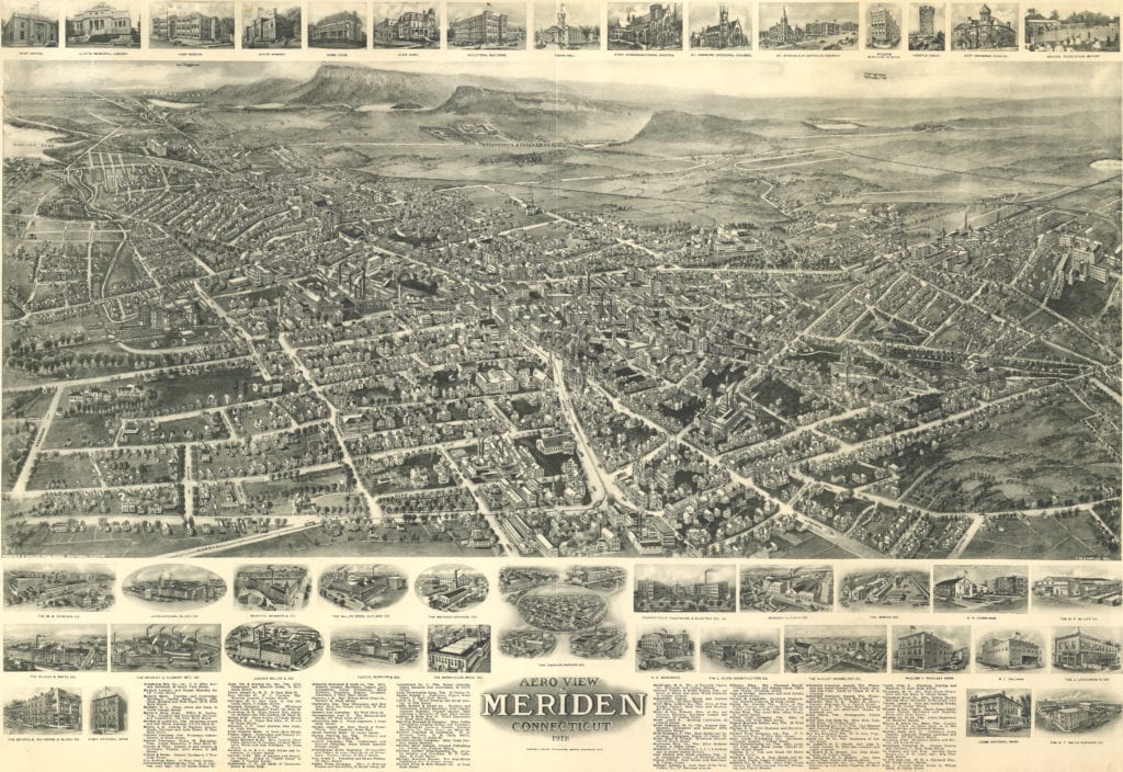 Map of Meriden Connecticut