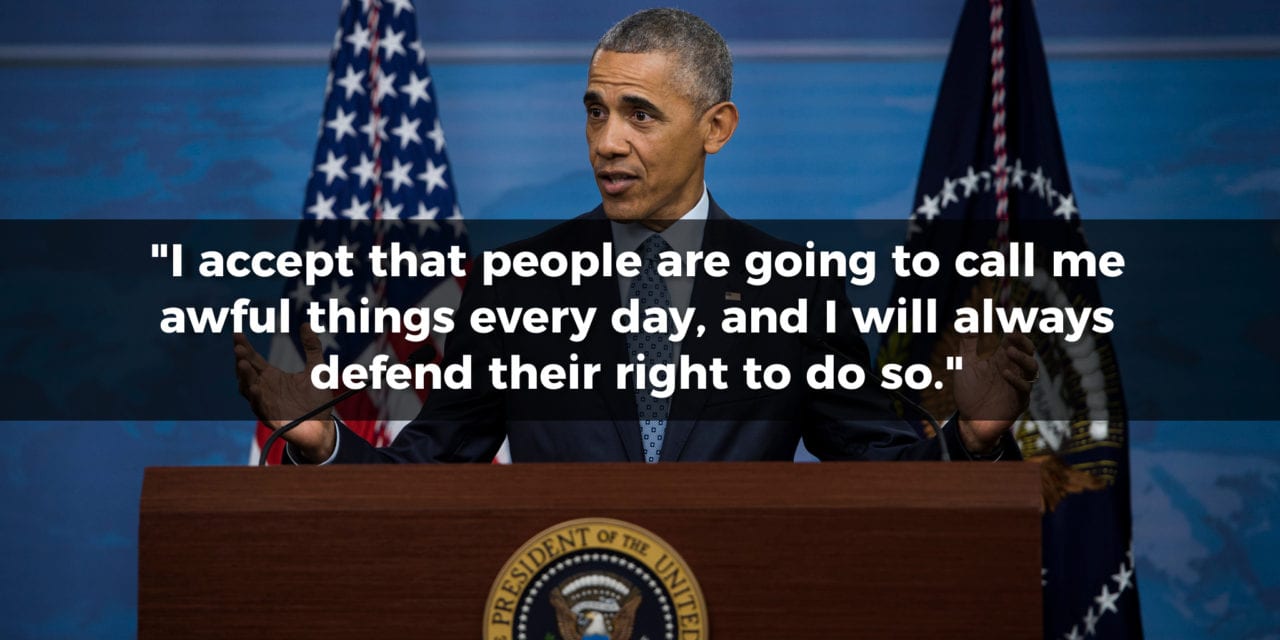 Barack Obama on Freedom of Speech