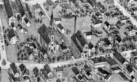 Historic old map shows bird’s eye view of Bethel, Connecticut in 1879