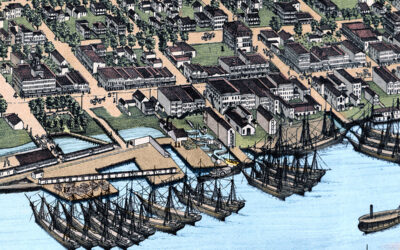 Restored Vintage Map of Jacksonville, Florida 1876
