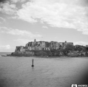 A view of El Morro Castle in San Juan, from the sea.
