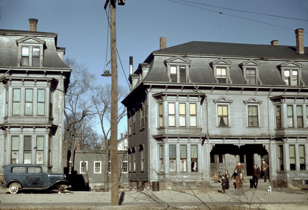 The building on the left is 14-20 Rosseter St and the one on the right is 22-28 Rosseter St.