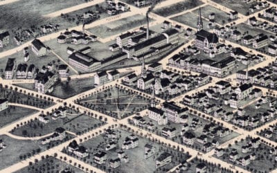Beautifully restored map of Clinton, MA from 1876