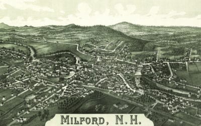 Stunning historical map of Milford, NH from 1886