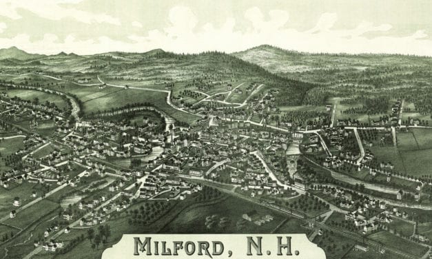 Stunning historical map of Milford, NH from 1886