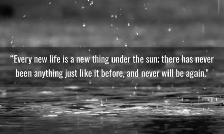 Every new life is a new thing under the sun…