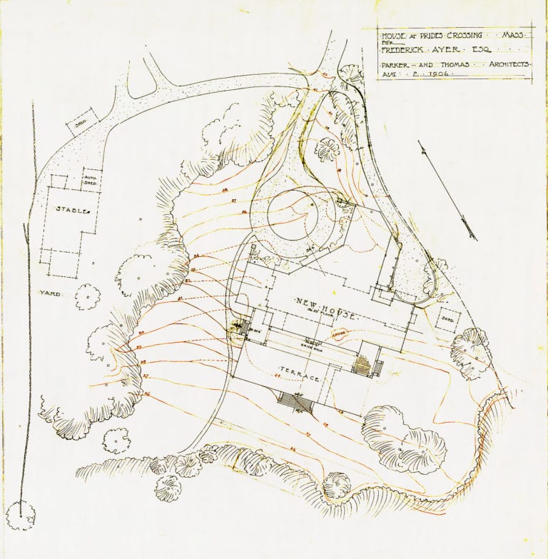 “Avalon”, the majestic mansion of Frederick Ayer in Prides Crossing, MA