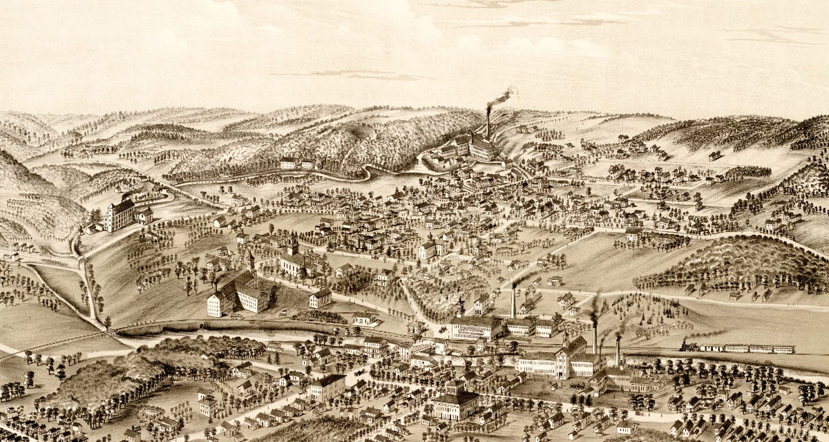 Beautiful vintage map of Forestville, CT from 1880