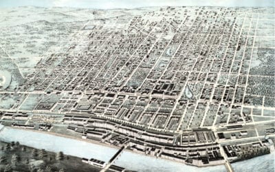 Vintage map of Manchester, NH from 1876