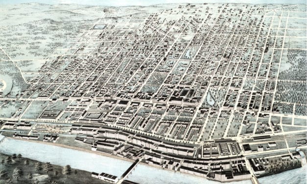Vintage map of Manchester, NH from 1876