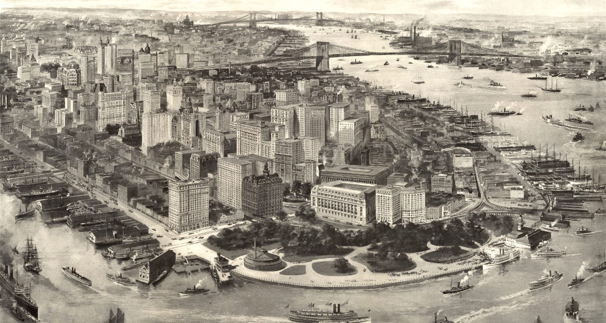 Amazingly detailed view of New York City in 1903