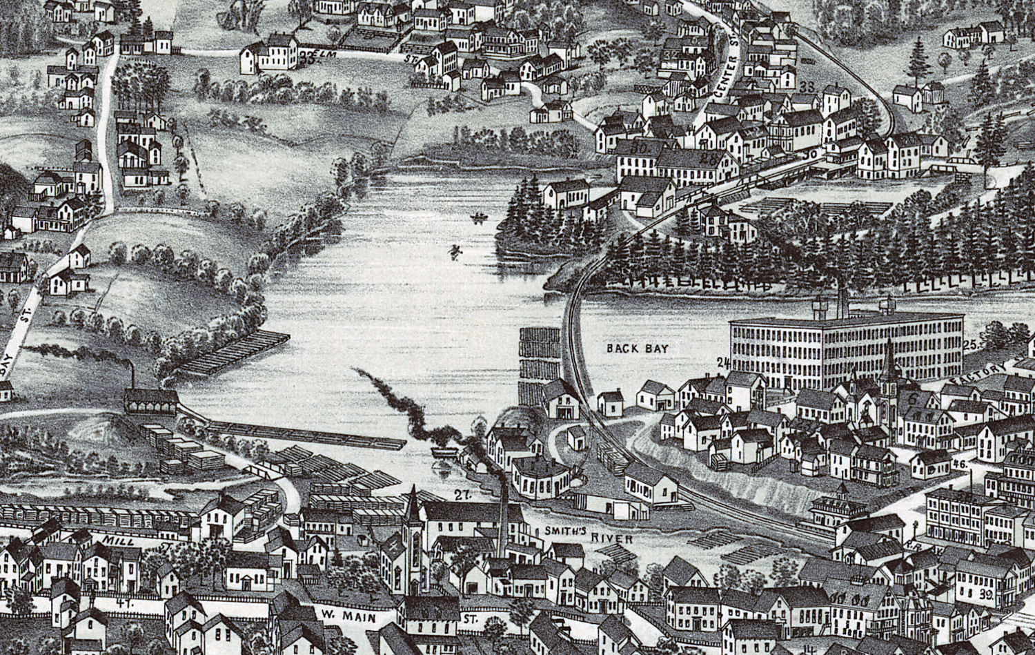 Beautifully restored map of Wolfeboro, NH from 1889 KNOWOL