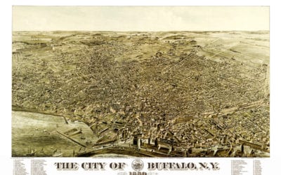 Beautiful vintage map of Buffalo, NY from 1880