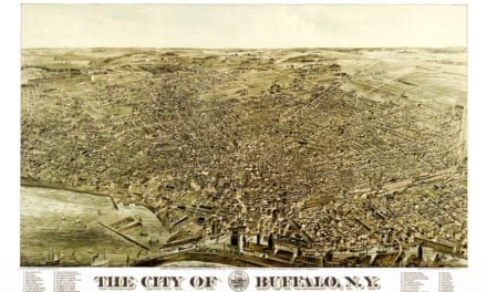 Beautiful vintage map of Buffalo, NY from 1880