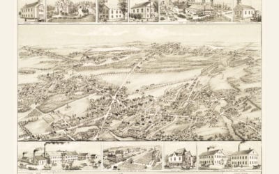 Wonderfully detailed map of East Bridgewater, MA from 1887