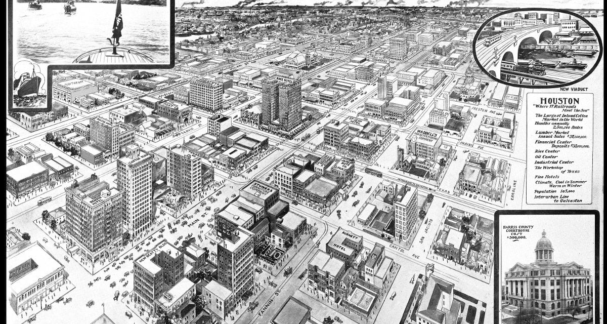 Amazing old map of Houston, Texas from 1912