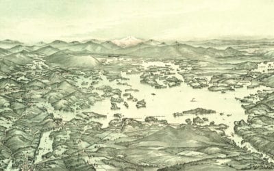 Beautifully detailed map of Lake Winnipesaukee from 1903