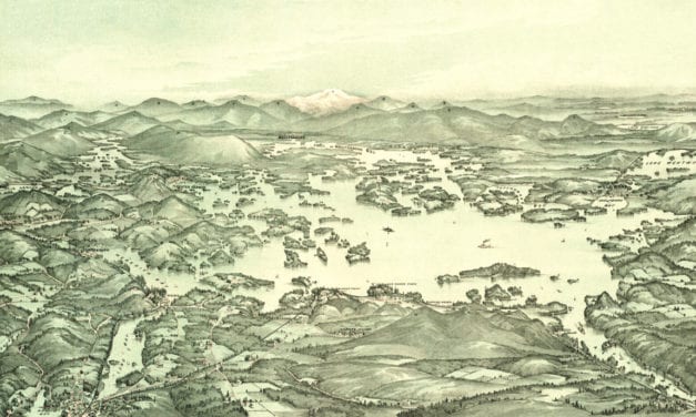 Beautifully detailed map of Lake Winnipesaukee from 1903