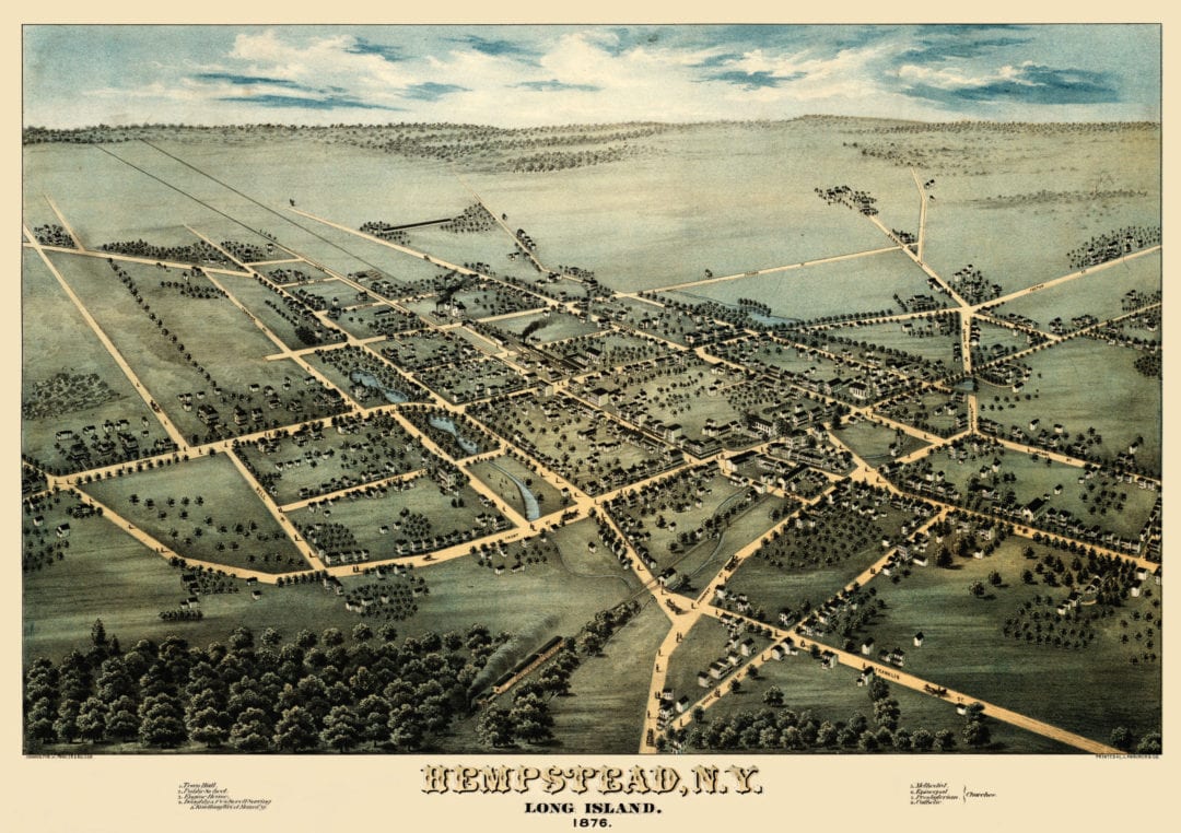 Amazing map showing Hempstead, New York in 1876 KNOWOL