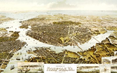 Beautiful old map shows Norfolk, VA as it looked in 1892