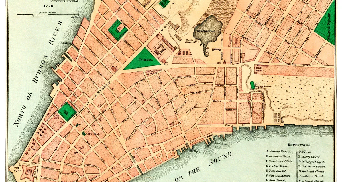 Map Of New York In 1776