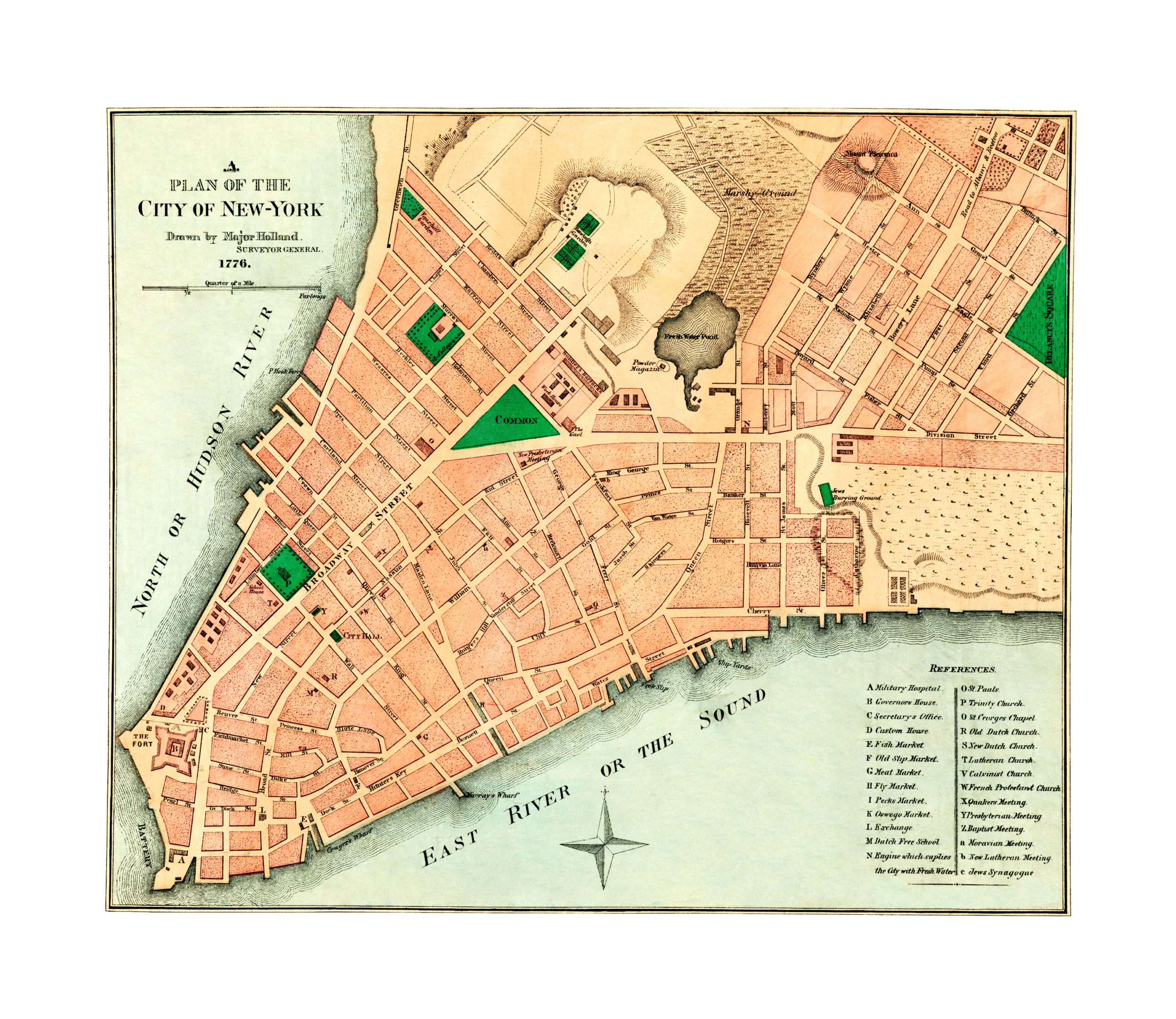 map of new york city 1776 Amazing Old Map Reveals Original Layout Of Nyc In 1776 Knowol map of new york city 1776