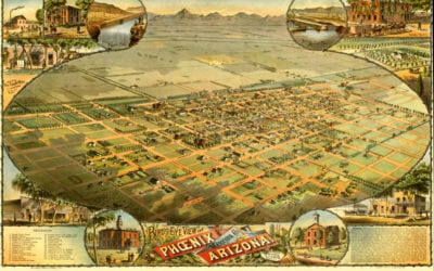 Amazing bird’s eye view of Phoenix, Arizona in 1885