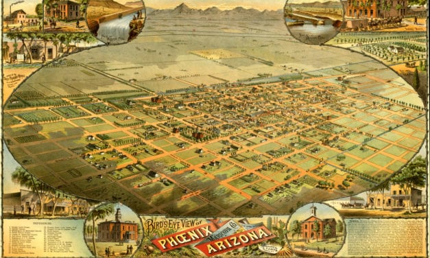 Amazing bird’s eye view of Phoenix, Arizona in 1885