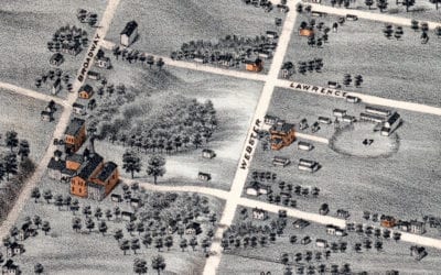 Beautifully restored map of Decatur, Illinois from 1878