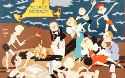 Vintage travel poster for Martha’s Vineyard, the Enchanted Isle