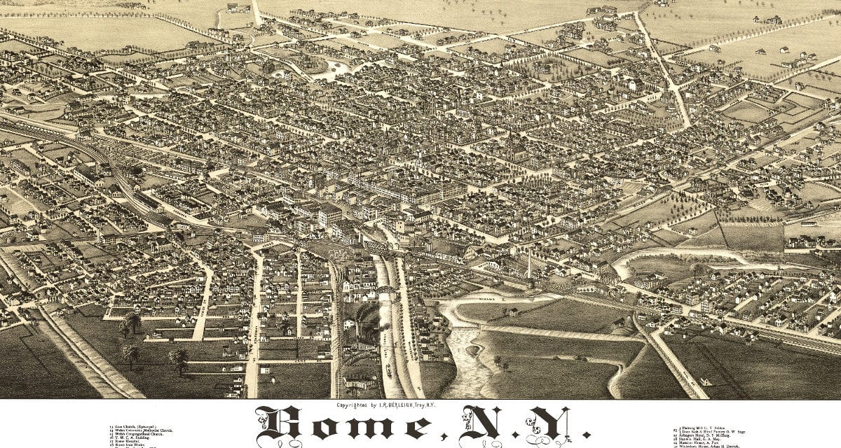 Amazing old map of Rome, New York from 1886