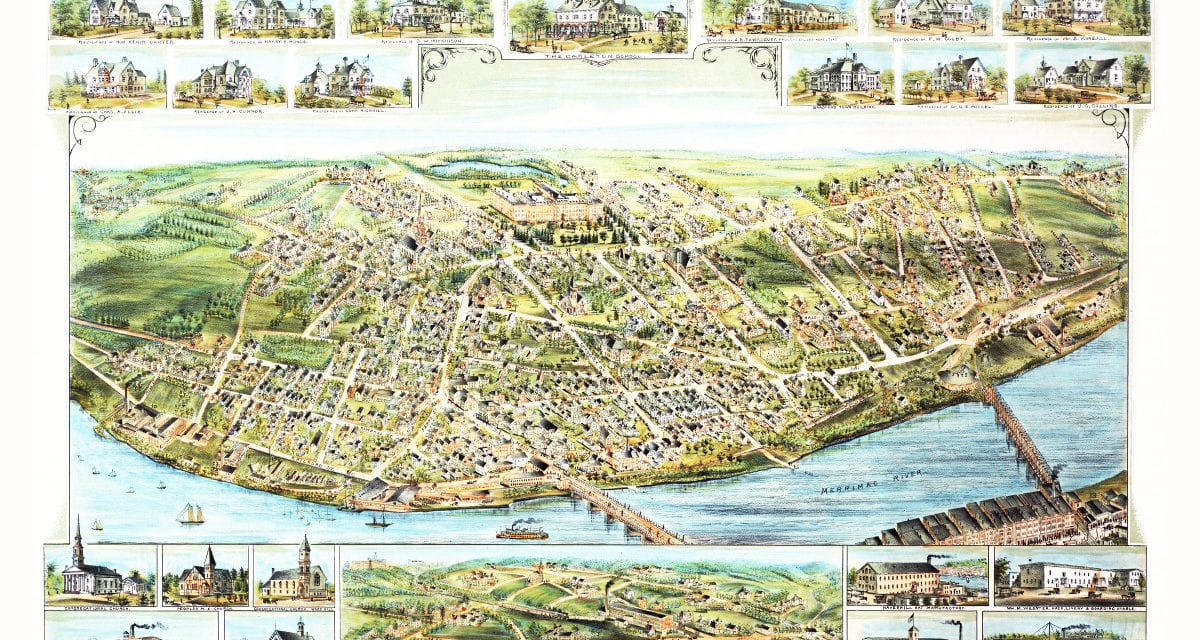Wonderful old map of Bradford, Massachusetts in 1892
