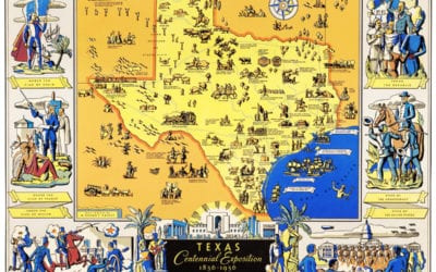 Amazing map of Texas from the Centennial Exposition in 1936