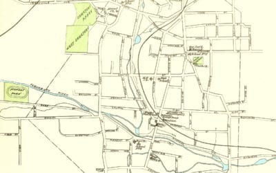 Hand colored map of Bristol, Connecticut from 1893