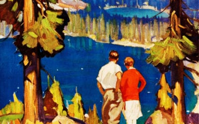 3 beautiful vintage Lake Tahoe travel posters