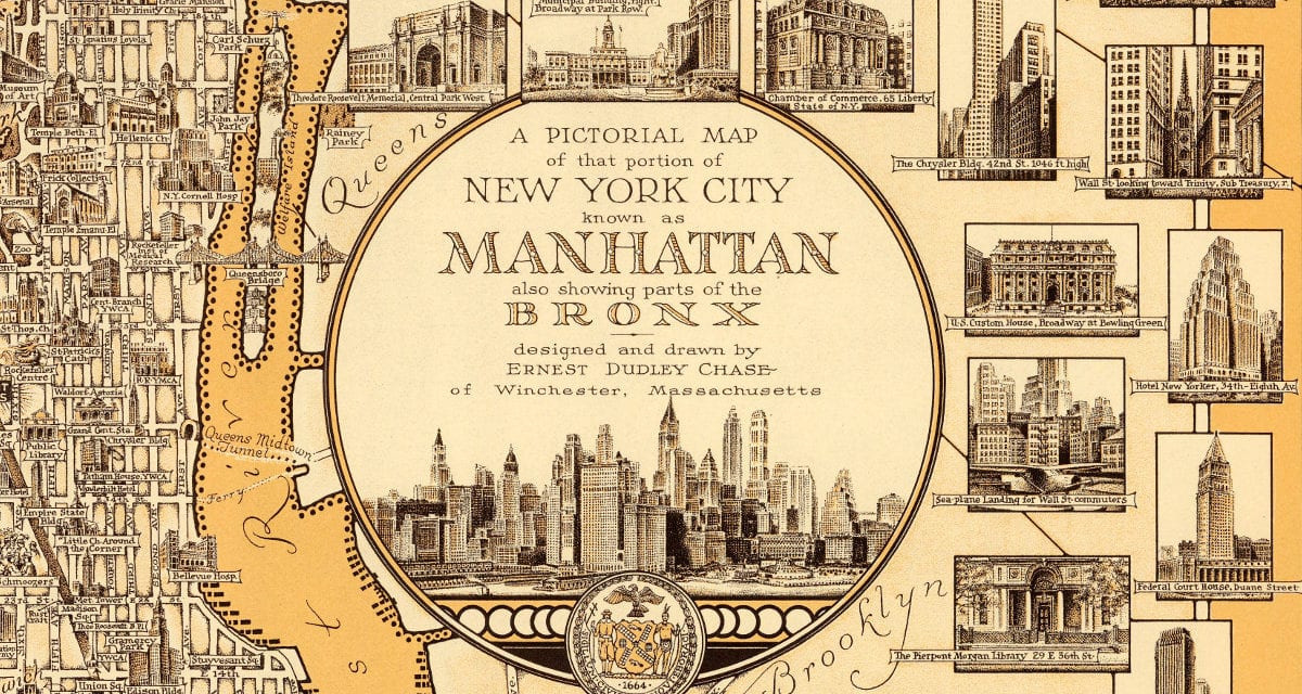Amazing old map of Manhattan from 1939