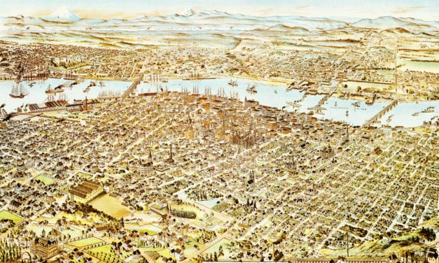 Amazing old map of Portland, Oregon from 1890