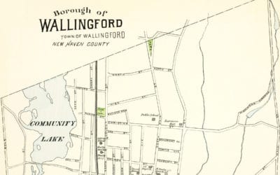 Historical map of Wallingford, Connecticut created in 1893