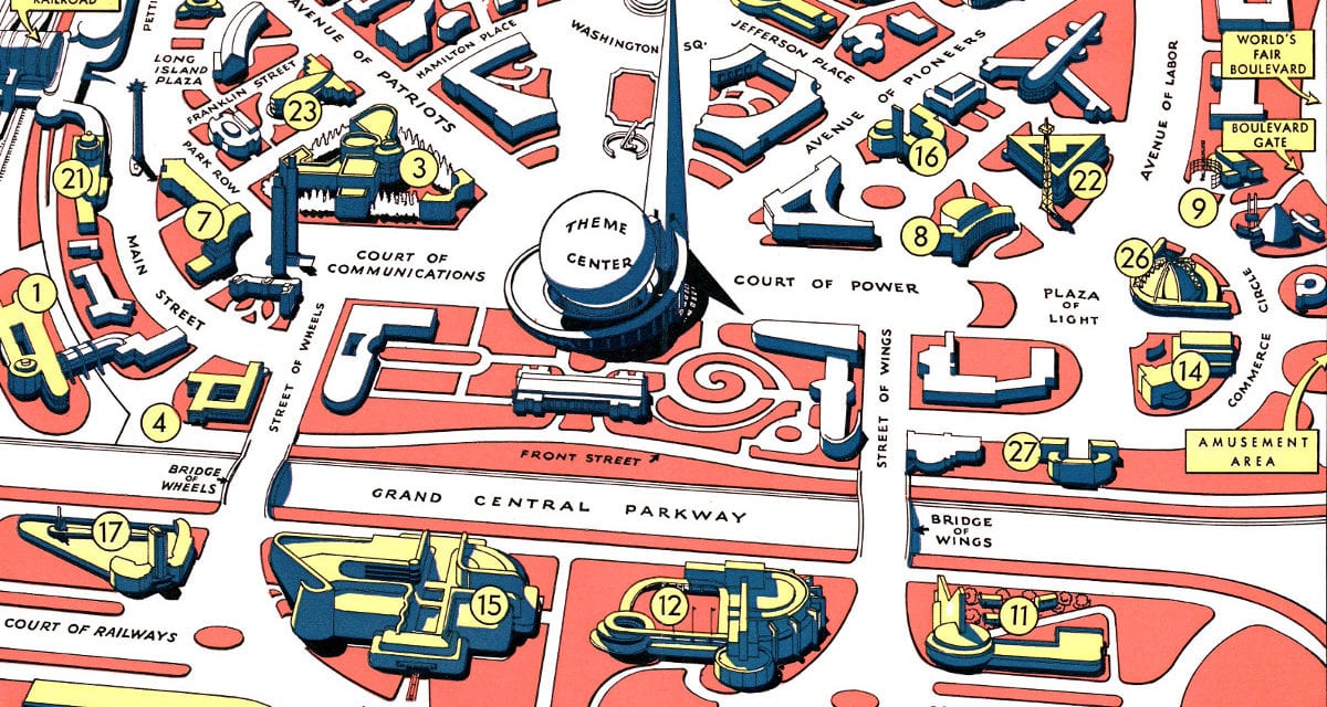 Retro map of the 1940 New York World’s Fair