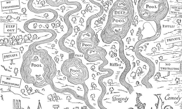 The fly fisherman’s ideal estate, a vintage map from 1931