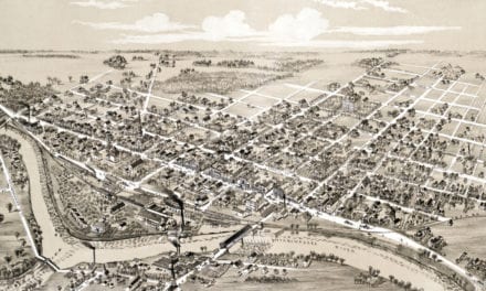 Beautifully restored map of Midland, Michigan from 1884