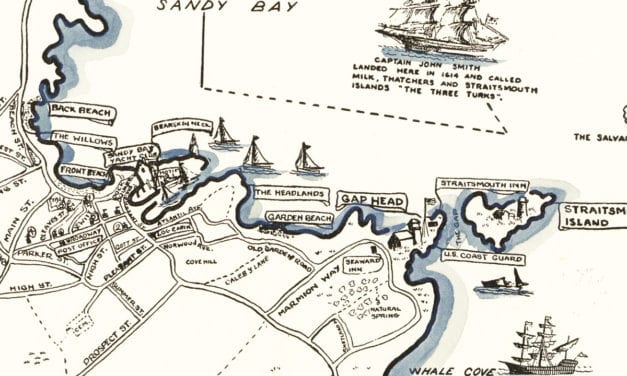 Beautiful map of Rockport, Massachusetts from 1940