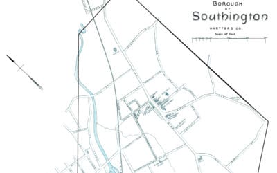 Historic map of the borough of Southington, CT from 1893