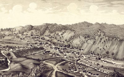Beautiful old map shows bird’s eye view of Bethel, VT in 1886