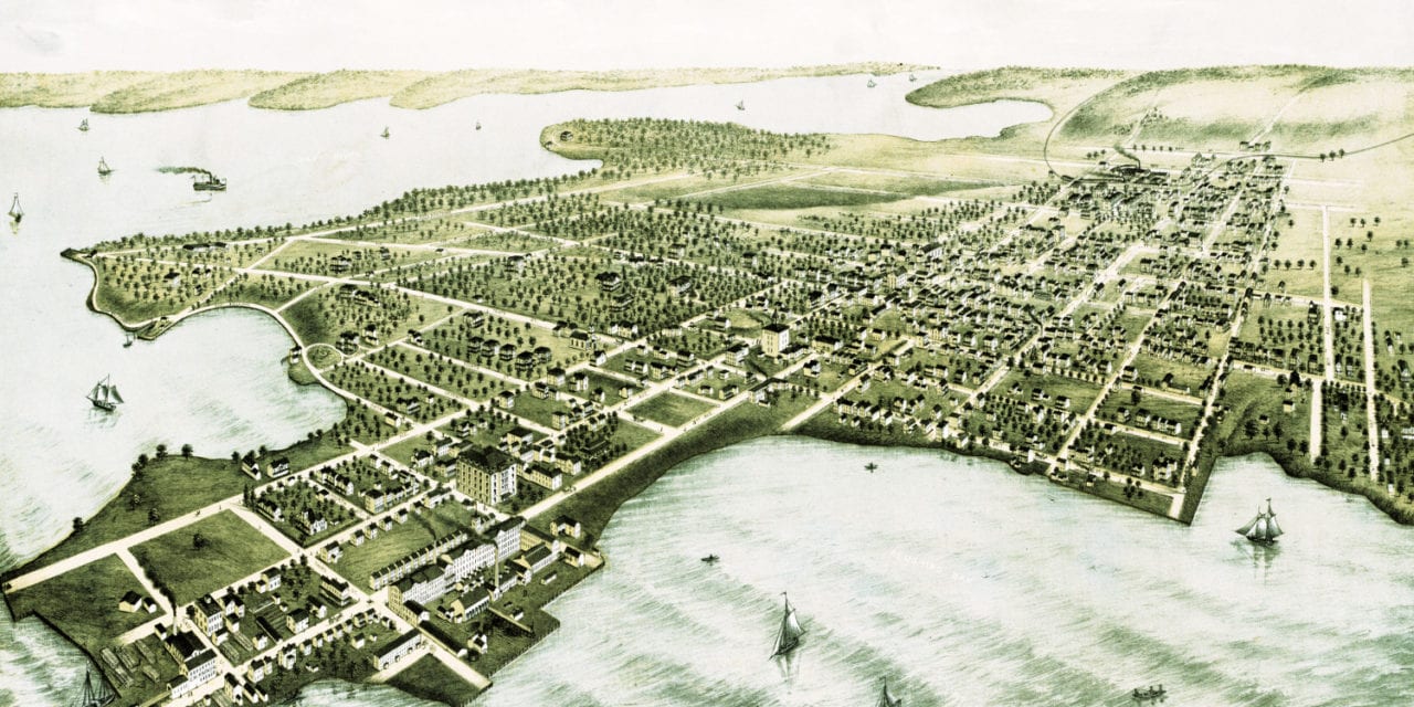 Beautiful view of College Point, Queens in 1876 KNOWOL