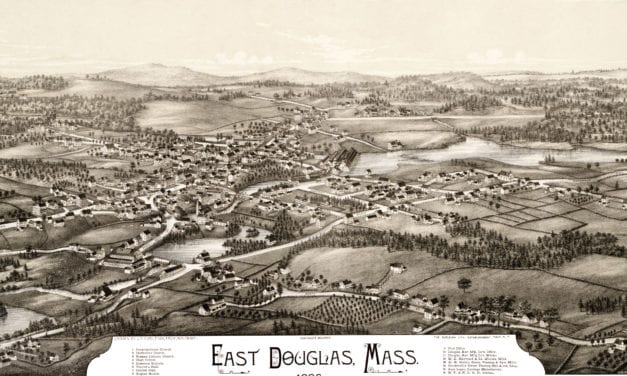 Beautifully detailed map of East Douglas, Mass from 1886